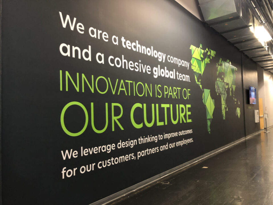 Lexmark environmental installation outside of the conference room